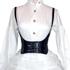 Поясной ремень женский, черный, с металлическими вставками, эластичный