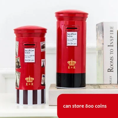 Back To School Gift Extra Large Tinplate Children's Piggy Bank British Postbox Home Decoration | Дом и сад