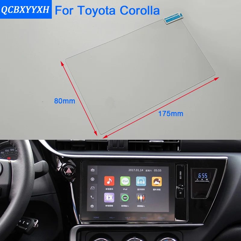 Car Styling 7 Inch GPS Navigation Screen Steel Protective Film For Toyota Corolla Control of LCD Sticker | Автомобили и мотоциклы