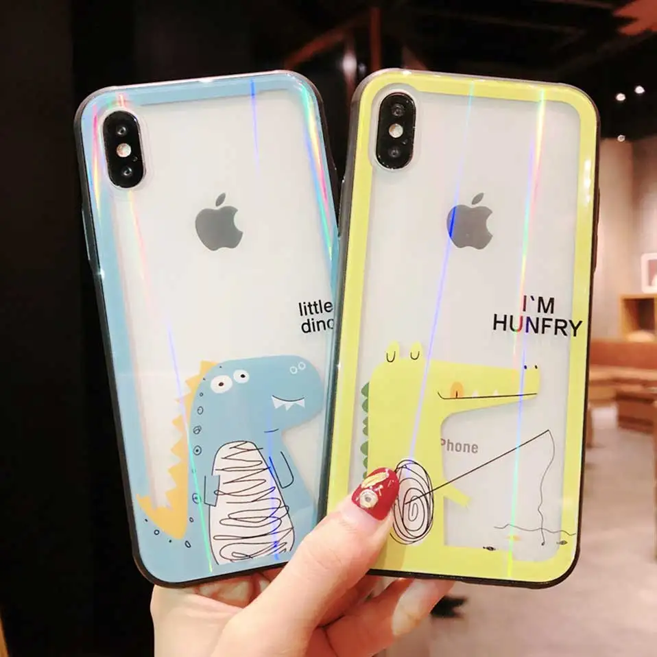 Для iphone 6 7 8 мультфильм милый маленький динозавр чехол для телефона S плюс Funda TPU