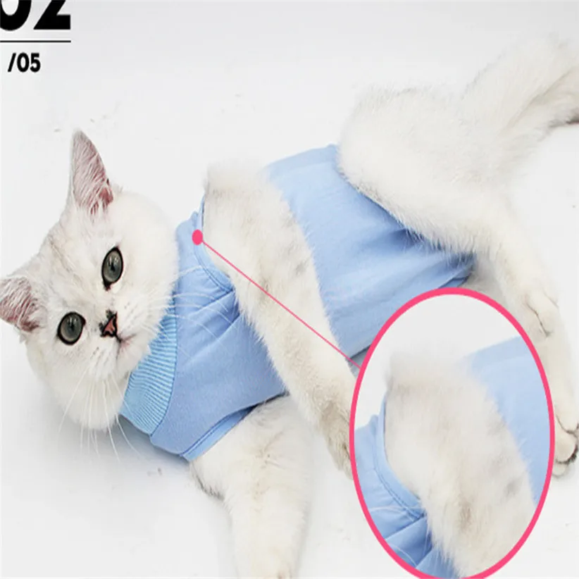 Трансер Pet Cat медицинский уход Костюм Мягкая Хирургическая Одежда для питомцев Китти Кошки рубашка пальто жилет поставка продуктов для домашних животных 90611