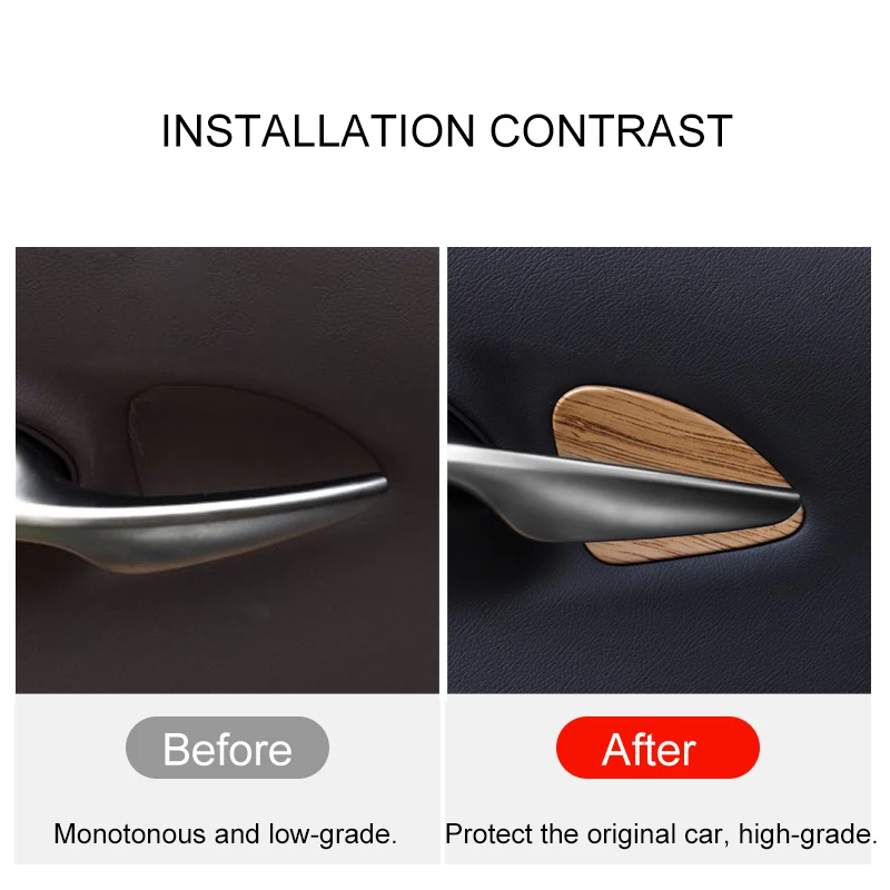 QHCP Car Door Bowl Cover Inner Handle Decorative Stickers Trims ABS For Lexus ES200 260 300H 2018 Interior Accessories | Автомобили и