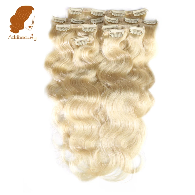 Addbeauty 120 г Комплект на всю голову 613 блондинка Цвет машина сделала Волосы Remy