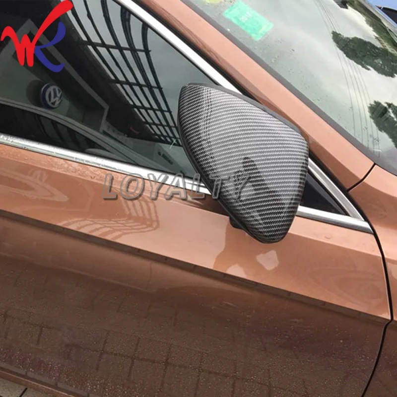 Чехол накладка для зеркала заднего вида из углеродного волокна Volkswagen VW Golf7 2014 2015