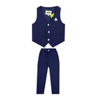 Строгий костюм с цветочным принтом для мальчиков, жилет + штаны, комплект из 2 предметов, детское свадебное платье на день рождения, детский день, хор, выступление на фортепиано