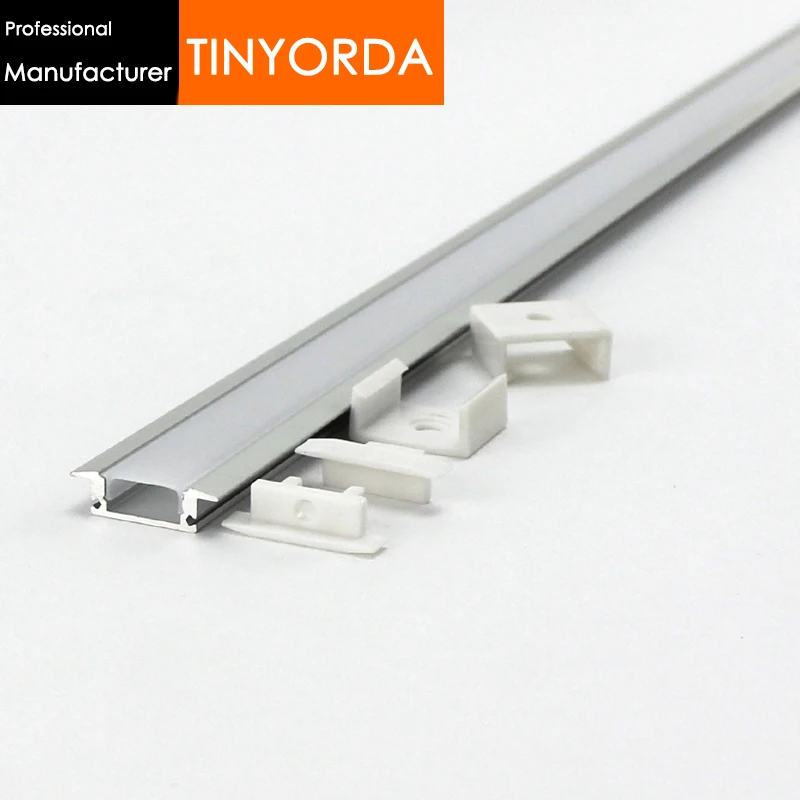 Tinyorda 100 шт. (длина 2 м) Led профиль Alu канала для 12 мм Светодиодная лента