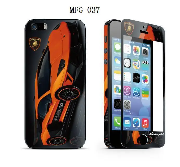 Free shipping Both Front and Back Tempered Glass Colorful Phone Screen Protector man style screen film for iPhone 5 5S 5C ip5s |