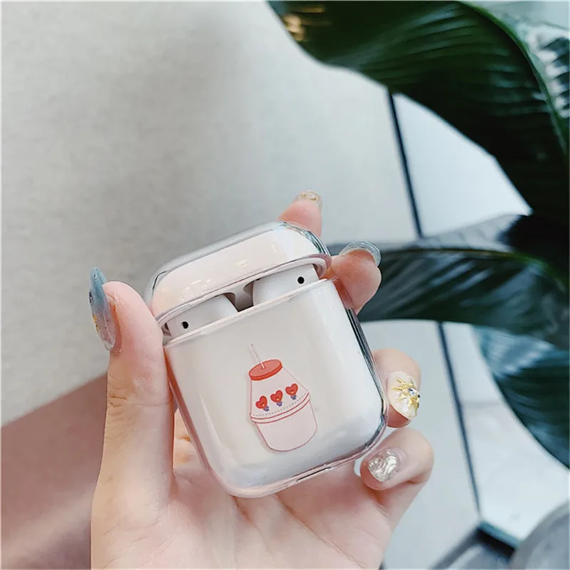 Style 8 Милый мультяшный чехол для Apple Airpods, наушник с Bluetooth, аксессуары для Airpods, прозрачный жесткий чехол для наушников - Цвет: Style 8