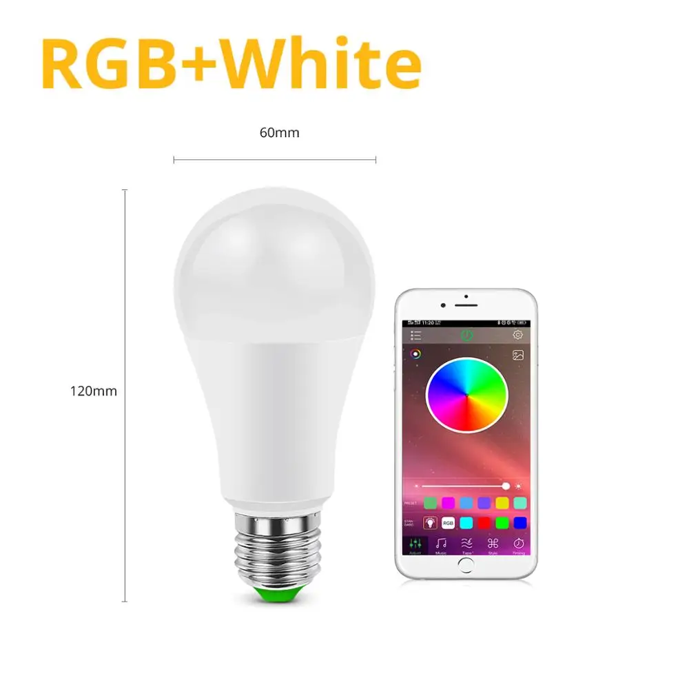 Bluetooth RGBW Неоновый светильник RGB RGBW RGBWW светодиодный светильник E27 умная лампа светодиодный волшебный Домашний Светильник ing AC85-265V светодиодный светильник с Bluetooth 4,0 или ИК-пультом дистанционного управления - Испускаемый цвет: Bluetooth RGBW