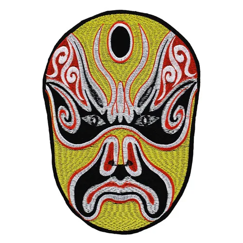 Mask 14 1 шт. в китайском стиле Пекинская опера маски для лица модная ткань вышивка железные на патчи аппликация Швейные принадлежности TH822 - Цвет: Mask 14