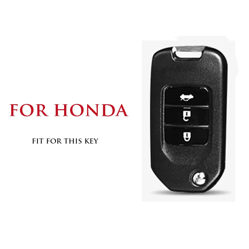Кожаный чехол книжка GPFORTYSIX для автомобильного ключа с 3 кнопками Honda FIT XRV VEZEL CITY JAZZ