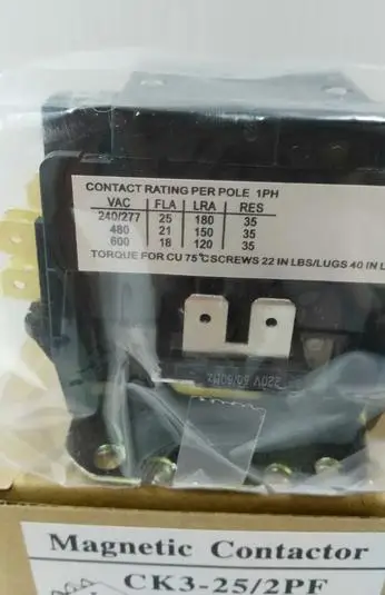 Новинка контактор компрессора кондиционирования воздуха реле модель 2PF CK3_25/2PF 25A