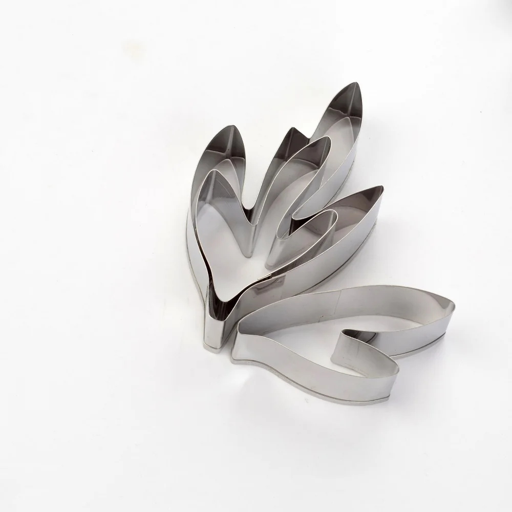 3 шт. формы для торта пионы цветы листья резак нержавеющая сталь набор нарезки
