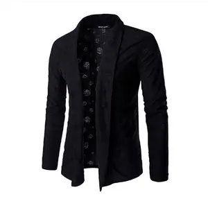 Мужской Повседневный свитер, Приталенный кардиган в полоску с длинным рукавом, 2019