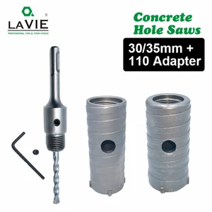 1 комплект SDS PLUS 30 мм 35 мм хвостовик пилы для бетона 110 мм электрическая дрель с полым сердечником цементный камень Настенный кондиционер Сплав