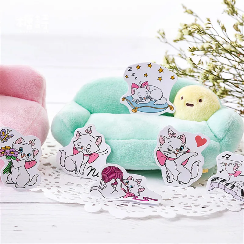 45 шт./компл. kawaii Закладка стильная новая милая кошка узор дневник наклейки