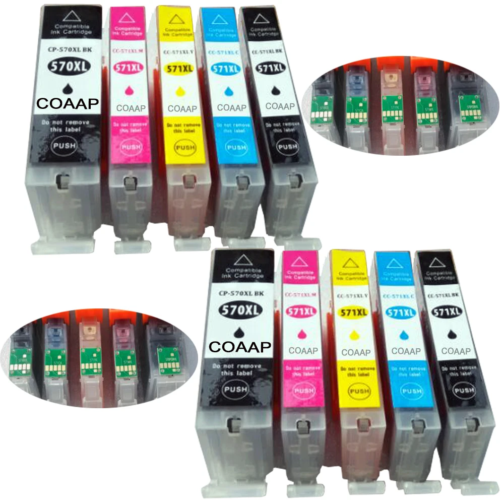 10 совместимых чернильных картриджей Canon PGI750 CLI751 для PGI 750 CLI 751 XL PIXMA MG5700 MG5750 MG6850 MG7750