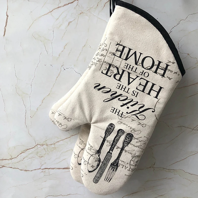 1 пара кухонные термостойкие хлопковые перчатки для духовки высококачественные