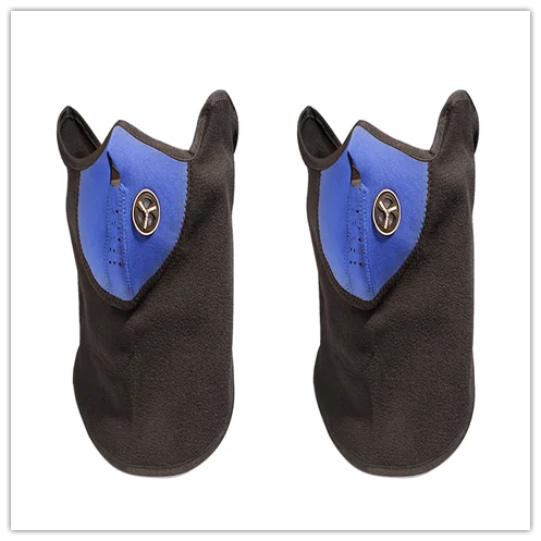 2PCS-BLUE Мотоциклетная маска для лица для велосипеда флис зимний шейный охранник для SUZUKI RGV250 VS800 охранной VZ800 Marauder Bandit 650 S - Цвет: 2PCS-BLUE