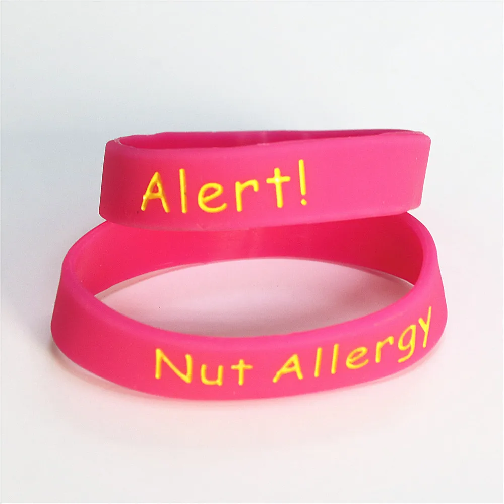 LUKENI 1 шт. предупреждением на английском о гайка не вызывает аллергии Wristband