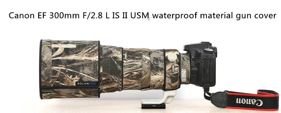 ROLANPRO водонепроницаемый камуфляжный чехол от дождя для Canon EF 300 мм f/2 8 L IS II USM