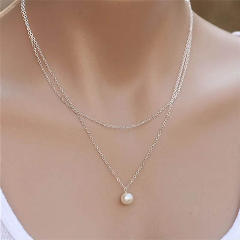 ZCHLGR новый многослойный Colar Bijoux Collier Имитация Жемчуга Кулон массивная цепочка