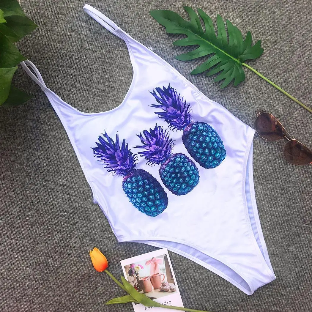 Женский Цельный купальник с принтом повседневное бикини летняя пляжная одежда