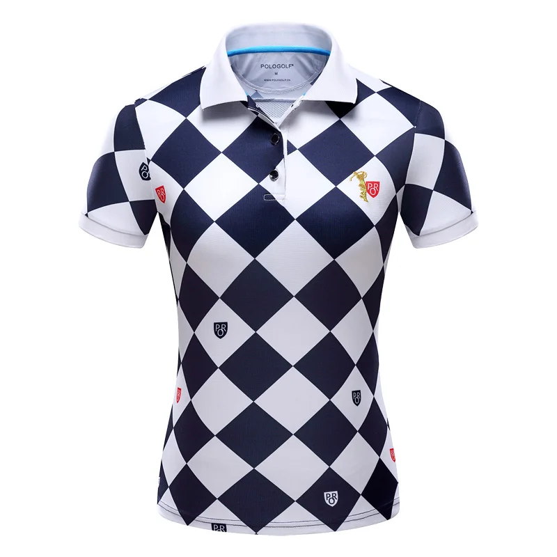 Бренд поло Новые Для женщин Ультра тонкая рубашка леди для гольфа тенниса одежда