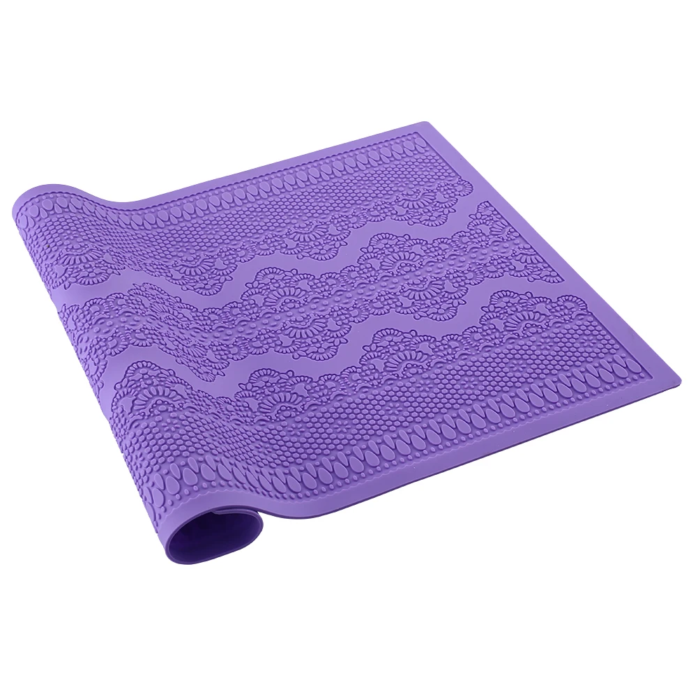 

Big Size Flower Pattern Silicone Mold Fondant Cake Lace Mat Embossed Cake Mold Sugar Lace Mat Cake Decorating Tool Embossing Mat