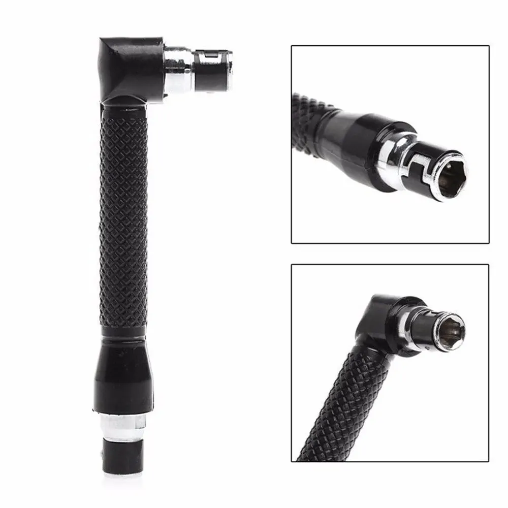 

Double Head L-Shaped Socket 90 Degree Wrench Extension Handle 1/4 Hex Shank Right Angle Screwdriver Adapter Screwdriver Wrench