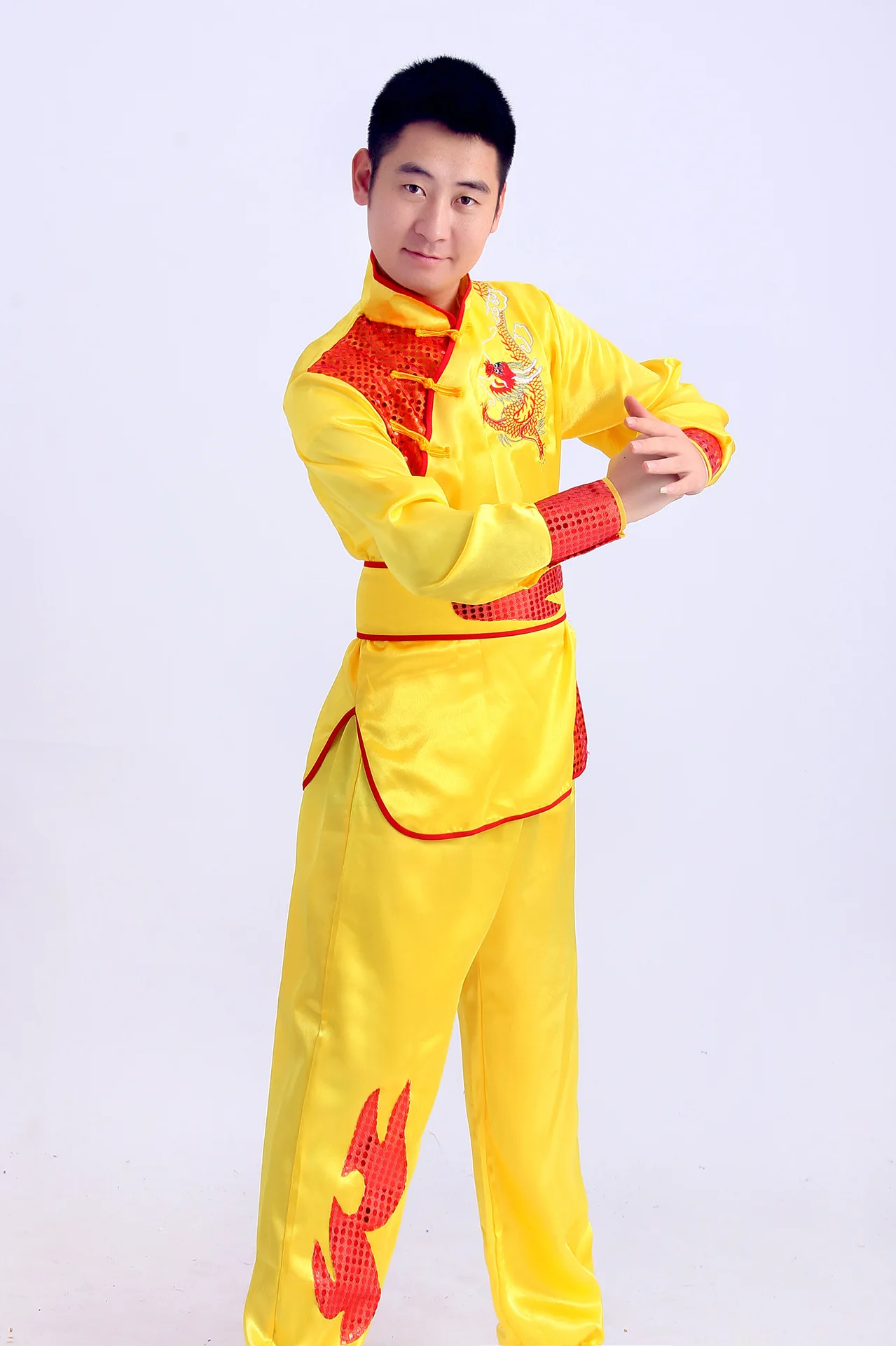 

Martial arts china style dragon embroidery kung fu Tang suit wholesale martial arts wushu clothing Short sleeve tai chi clothing