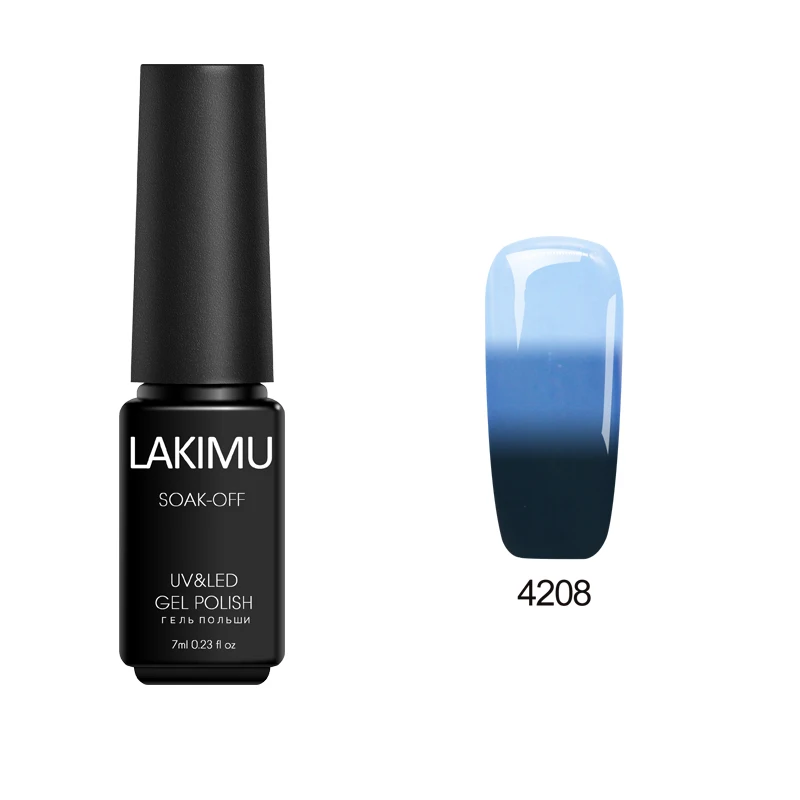 Lakimu Гель-лак для ногтей с тепловым холодом, меняющим цвет, профессиональный стойкий лак для ногтей, впитывающий УФ-цвет, стильный - Цвет: 4208