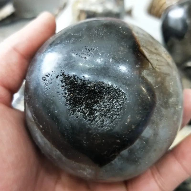 60 мм натуральный septarium камни septarian узелков geode камень, кристалл, кварц минеральная сфера шар мяч Рейки Исцеление украшения дома