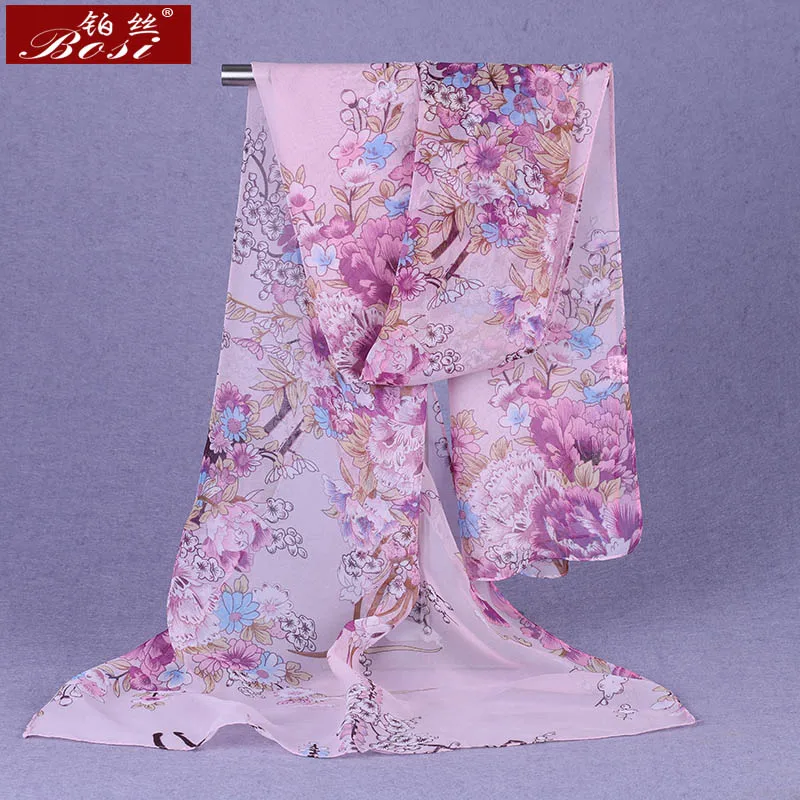 

100% silk feel print Scarf Fashion hijab Shawls women scarves wrap Hijab cape female luxury brand stoles Floral muslim wrap