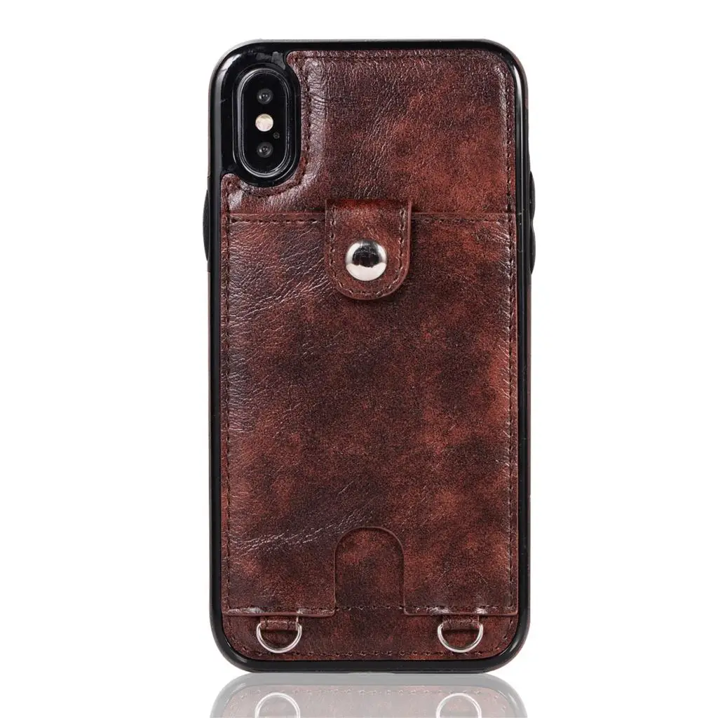 Для iPhone XS MAX XR X 6 6s 7 8 Plus чехол из искусственной кожи Кроссбоди чехол Длинная цепочка модные женские Fundas держатель для карт Capa