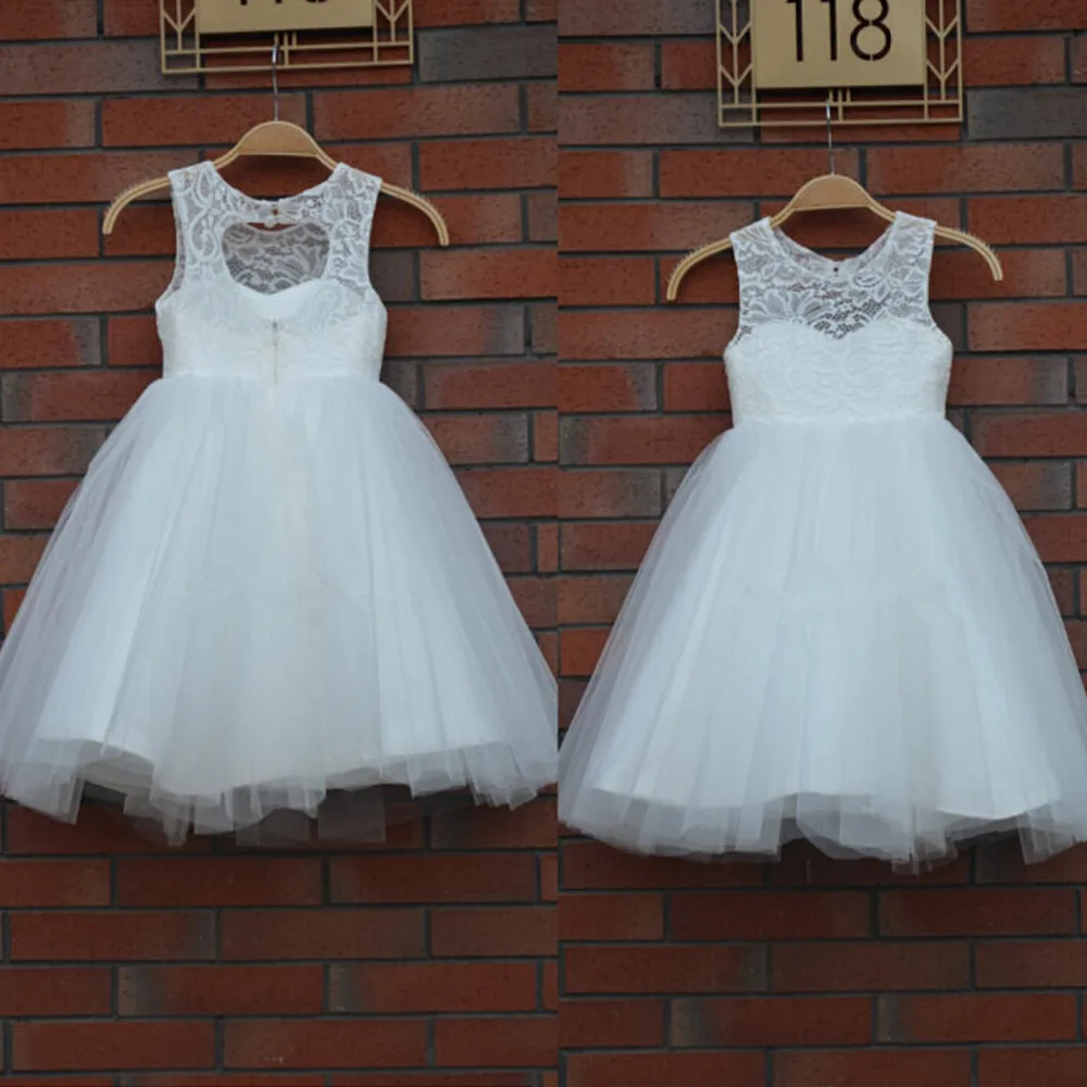 

New Arrival Real Flower Girl Dresses Keyhole Communion Party Pageant Dress for Little Girls Kids/Children Dress for Wedding