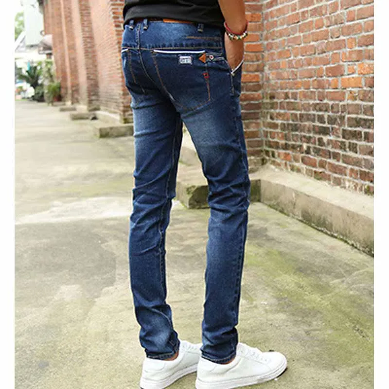 Джинсы KSTUN мужские прямые стрейчевые брюки Слим повседневные длинные штаны