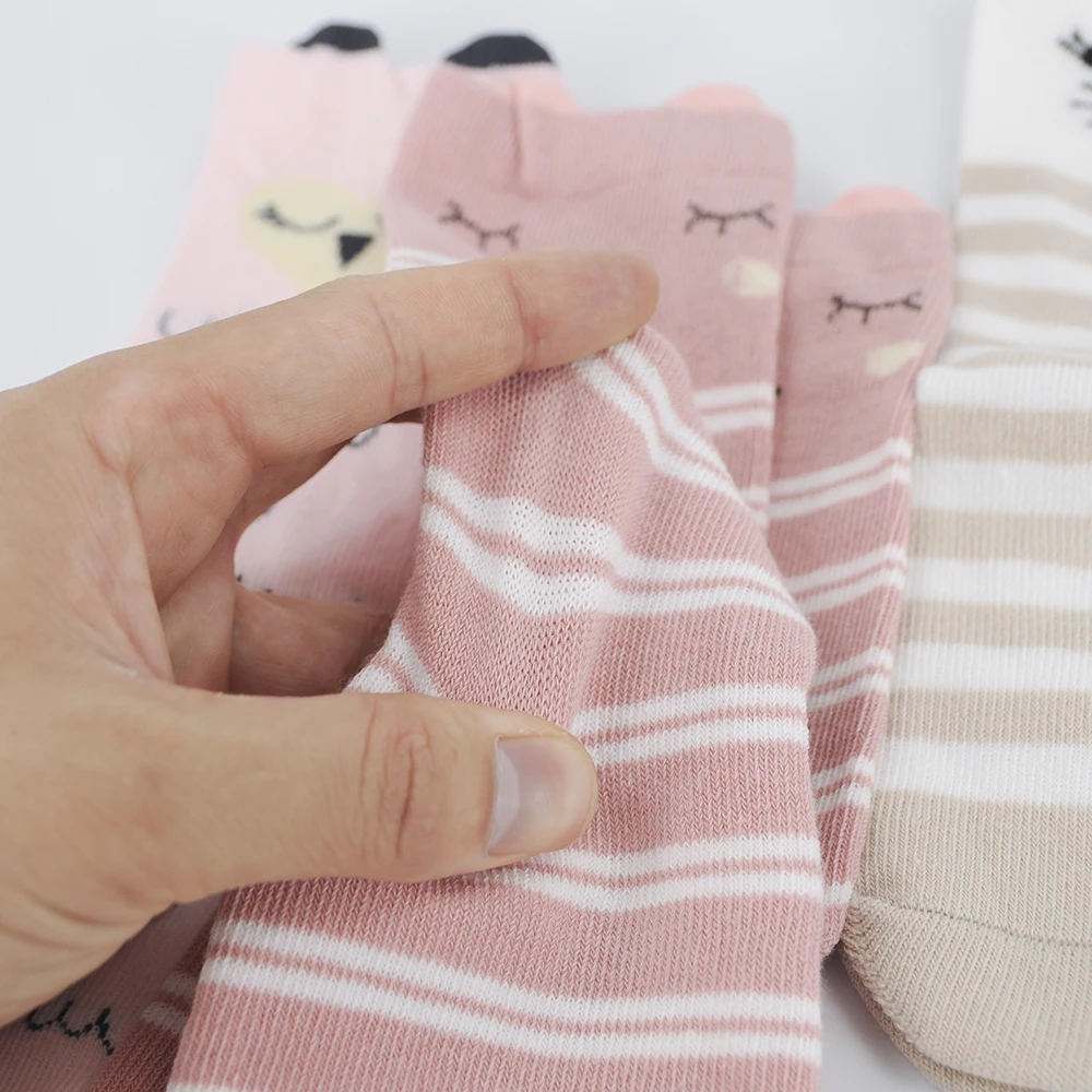 4-пакет милые животные детские носки нескользящие Для детей малышей гольфы для