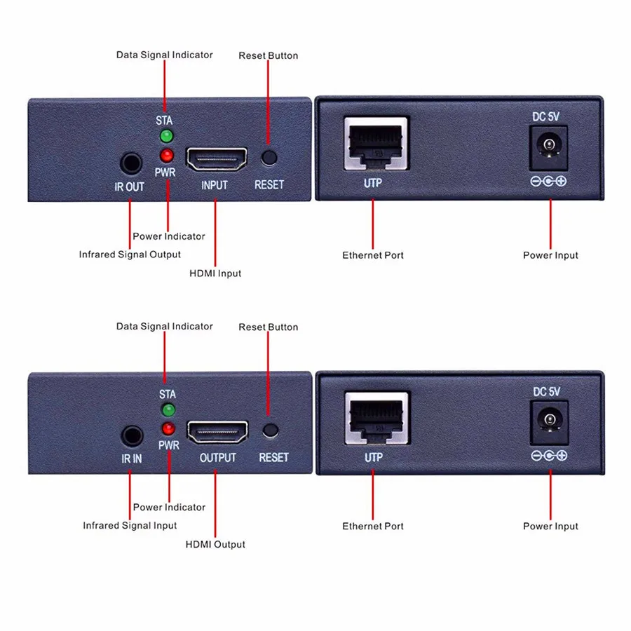 ZY DT103A 492ft HDMI удлинитель с ИК над LAN IP 1080P Ethernet 150 м через CAT5e CAT6 Rj45 кабель как