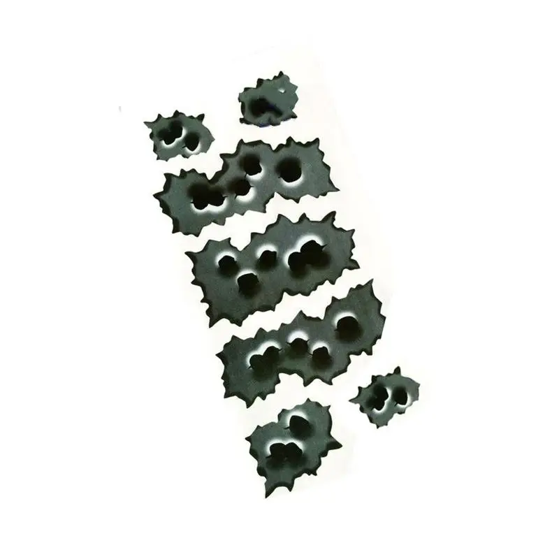 

YawlooC 1 шт. Смешные автомобильные наклейки 3D пуля стайлинга машин, царапина на мотоцикле реалистичный следы от пуль, Водонепроницаемый наклейки для автомобиля