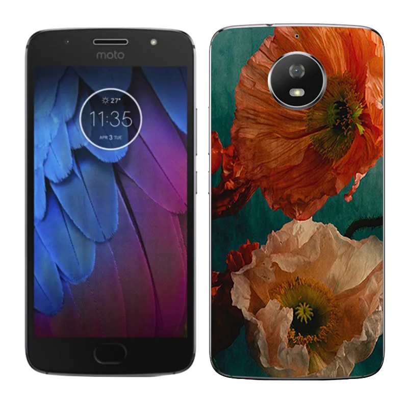 Для Motorola Moto G5S чехол Необычные окрашенные силиконовые чехлы для XT1793 XT1794 XT1792 5 2