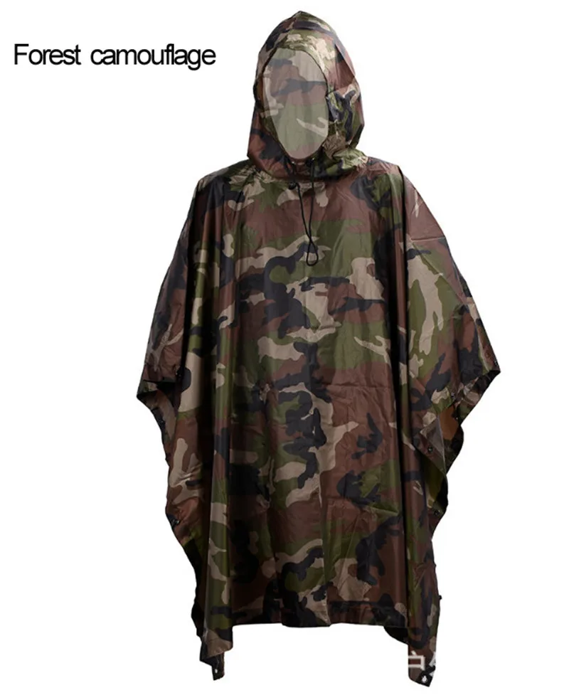 High quality Polyester taffeta material odorlessness Waterproof camouflage Raincoats poncho cover Multifunction sun Shelter | Дом и сад