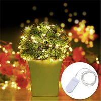 led string lights fairy lights 2m 3m 20 30 leds cr2032 battery powered silver wire waterproof for home holiday decoration