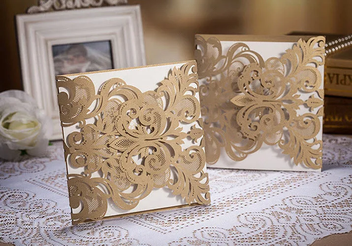 CW3109 классические красные Влюбленные с золотыми цветами свадебные