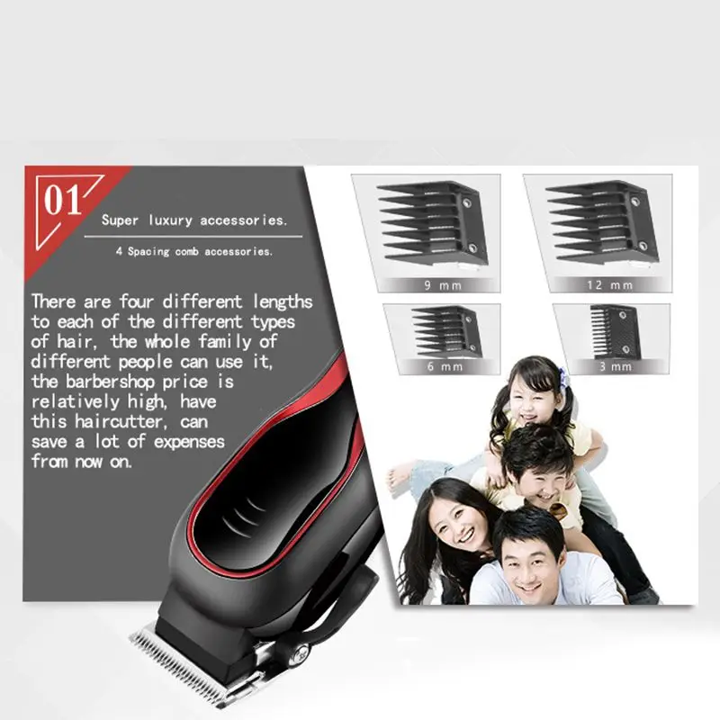 Kemei KM 1027 регулируемый профессиональный триммер для волос электрический мощный