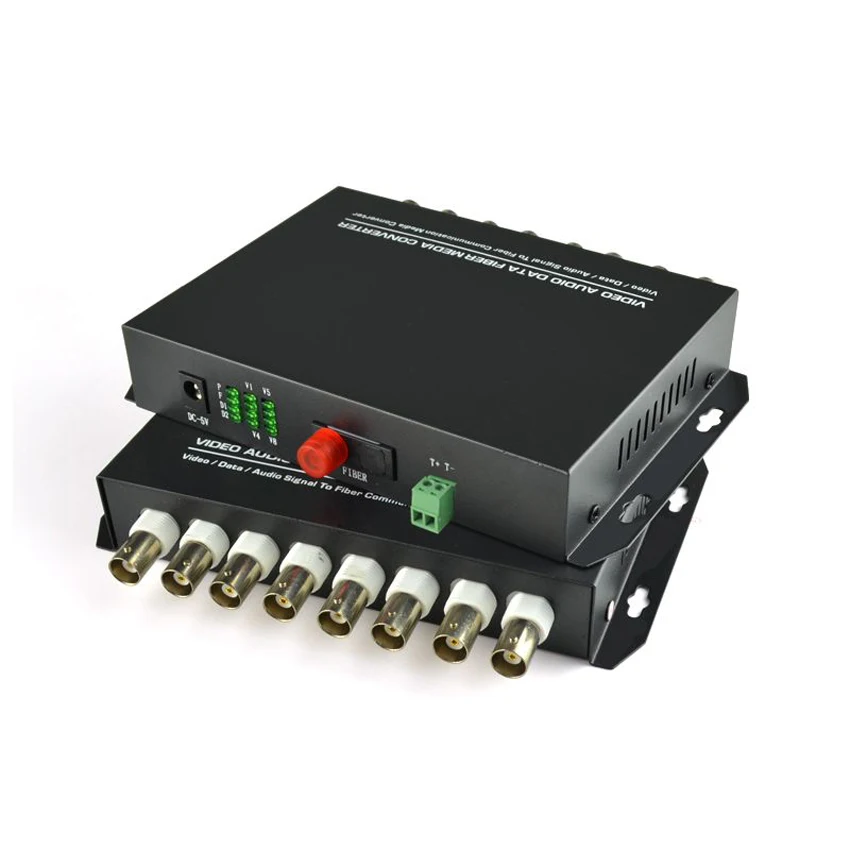 1 шт. 8 канальный оптический преобразователь для видеонаблюдения|receiver