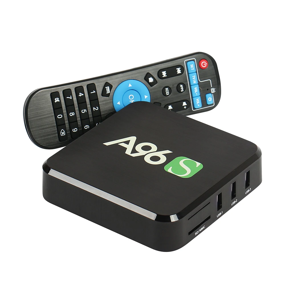 Новинка 2017 года a96s Android Умные телевизоры Box Amlogic s905x 4 ядра 6.0 2 ГБ/8 ГБ HDMI 2.0 WI FI К 16.1