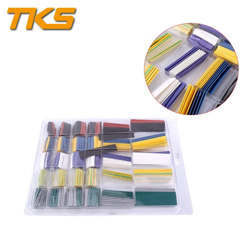 500pcs 2:1 Heat Shrink Tube 10 Colors 6 Sizes Sleeves Wrap Car Electrical Cable Wire Kit Set | Обустройство дома