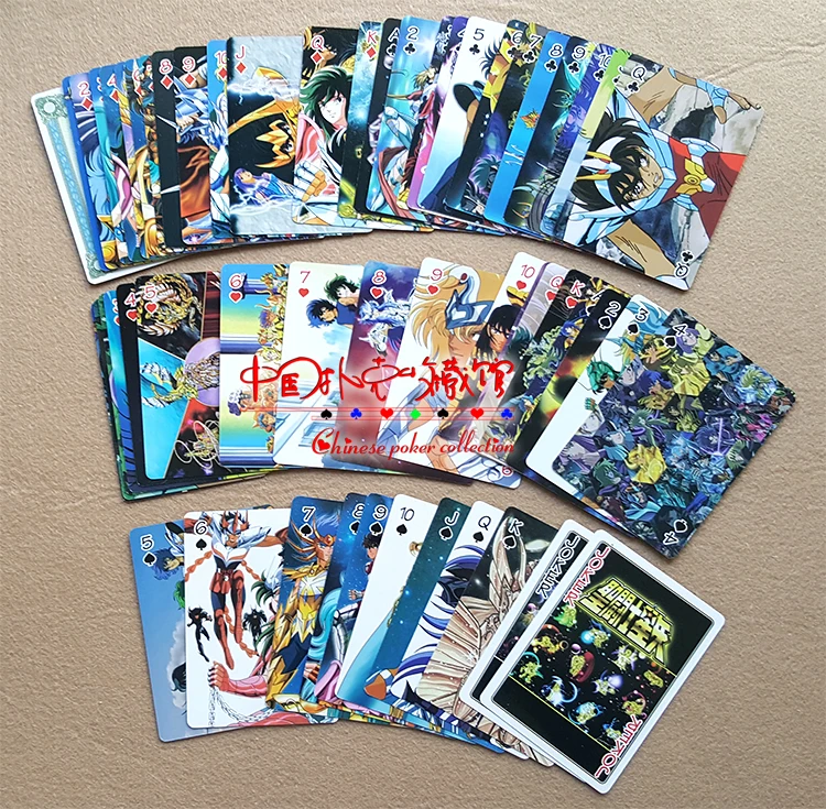 Cutely мультфильм Saint Seiya легенда о святилище Бумага покерные игровые карты для коллекции