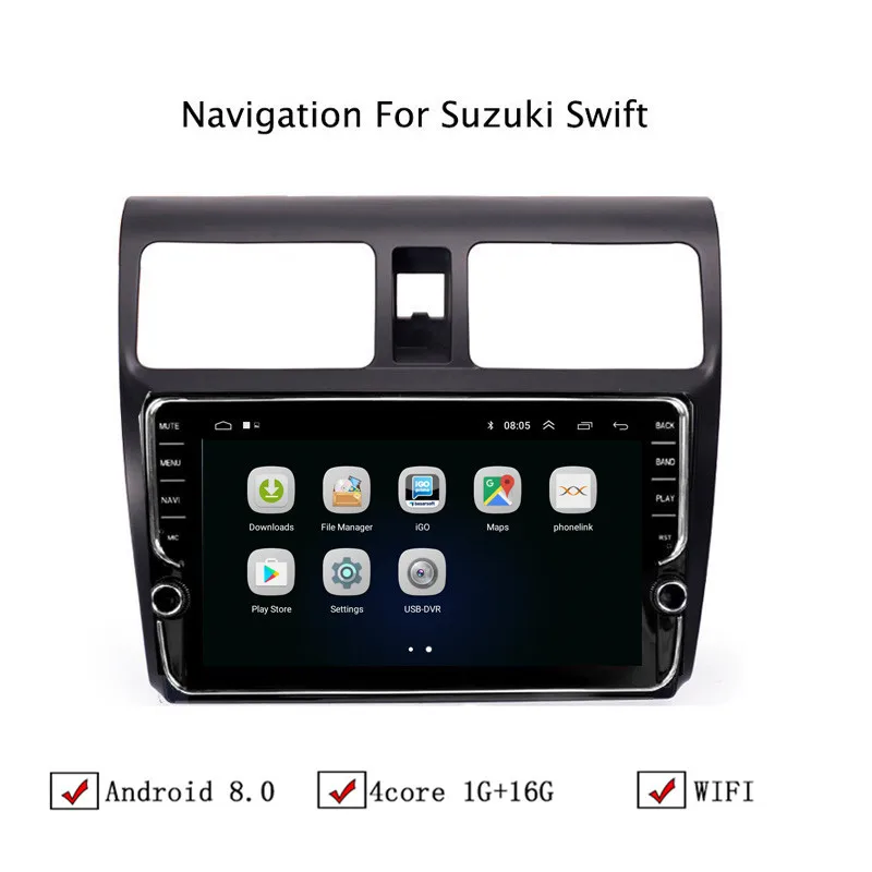 10 1 "Android 8 Автомобильный gps навигатор для Suzuki Swift 2004 2005 2006 2007 2008 2010 автомобильный